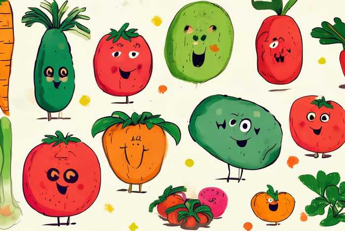 儿童蔬菜简笔画、儿童蔬菜简笔画图片大全带颜色