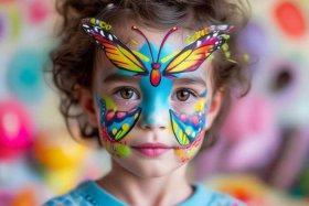 儿童彩绘妆容教程入门；儿童彩绘妆容教程入门小蝴蝶