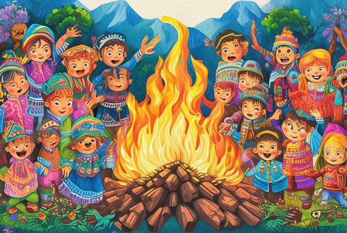 儿童民族风情绘画图片大全大图（儿童民族风情绘画图片大全大图可爱）