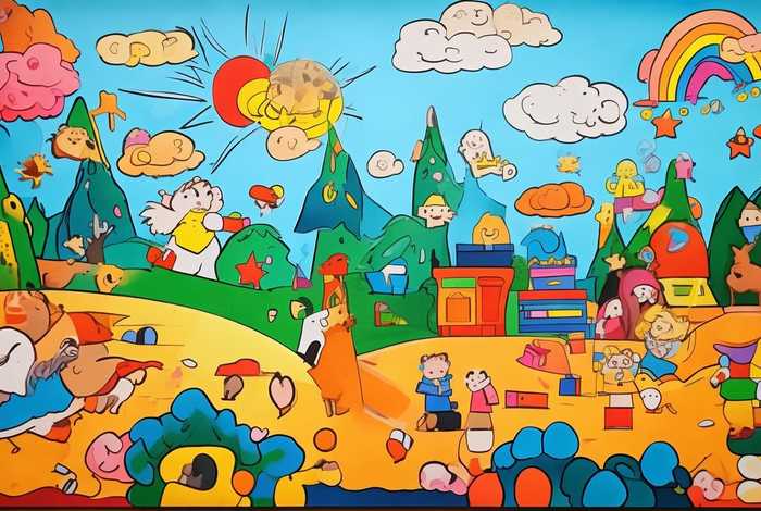 儿童画板报插画图片、儿童画板报插画图片简单