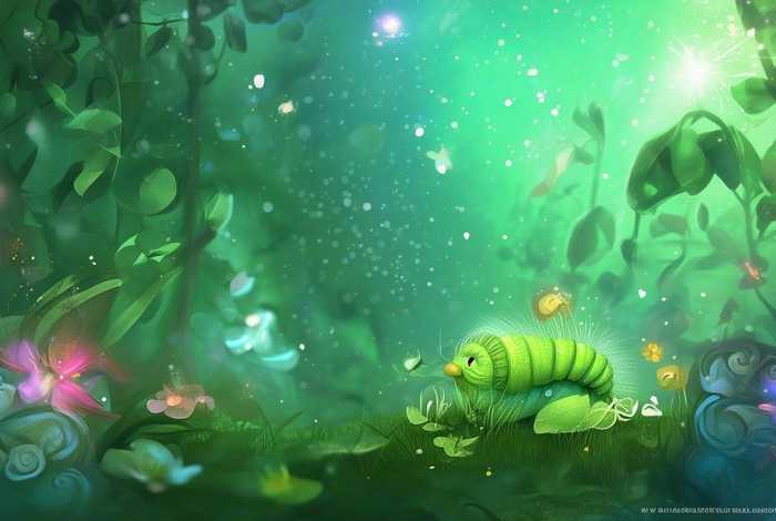 儿童故事小青虫背景；童话剧小青虫的梦背景音乐
