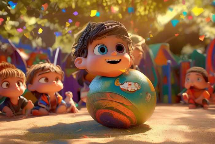 儿童会讲故事的球、会讲故事的小朋友很棒哦