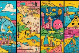 儿童四宫格绘本故事、四宫格绘本故事简笔画