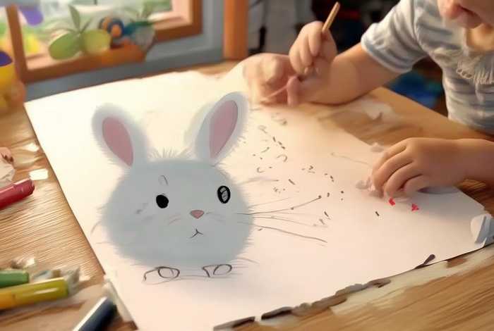 儿童画小白兔的故事，儿童画小白兔的绘画步骤
