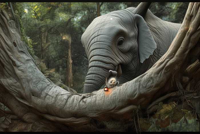 儿童故事小老鼠钻进大象鼻子 小老鼠钻进大象的鼻子故事