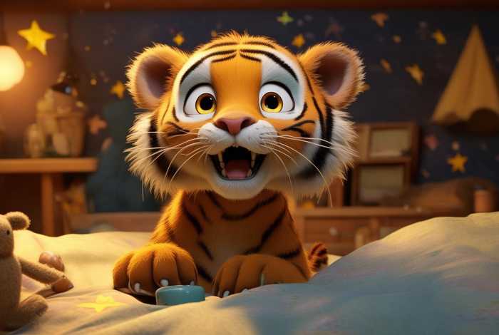 儿童睡前故事调皮的严重后果；睡前故事调皮的小老虎