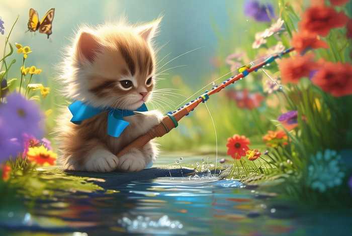 儿童故事小花猫爱钓鱼(小花猫钓鱼的故事视频) 儿童故事小花猫爱钓鱼(小花猫钓鱼的故事视频)