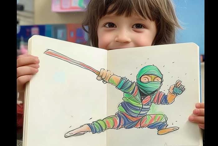 儿童素描图片（儿童素描图片 忍者）