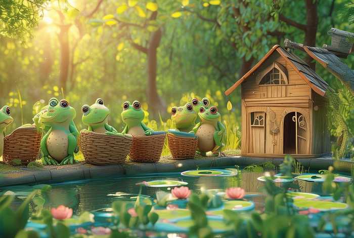 儿童睡前故事青蛙搬家 - 青蛙搬家儿童故事3-6岁睡前听故事