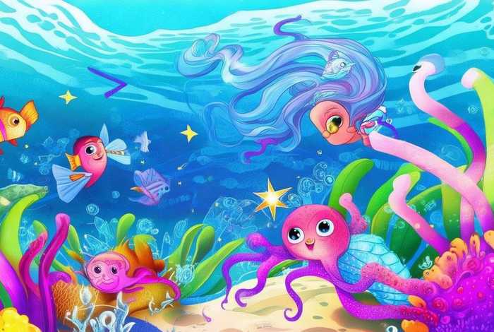 儿童绘本故事绘画海底世界 - 海底世界绘本故事简笔画 儿童绘本故事绘画海底世界 - 海底世界绘本故事简笔画