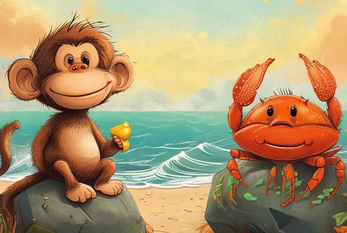 儿童故事在线听猴子和螃蟹；螃蟹和猴子的故事读后感想