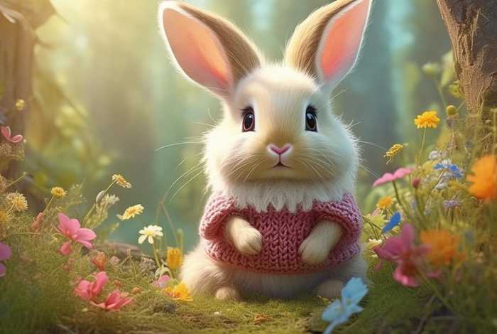 儿童故事绘本插图小兔子（绘本故事 小兔子）