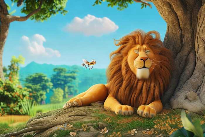 儿童故事绘本狮子和蚊子，儿童故事绘本狮子与蚊子