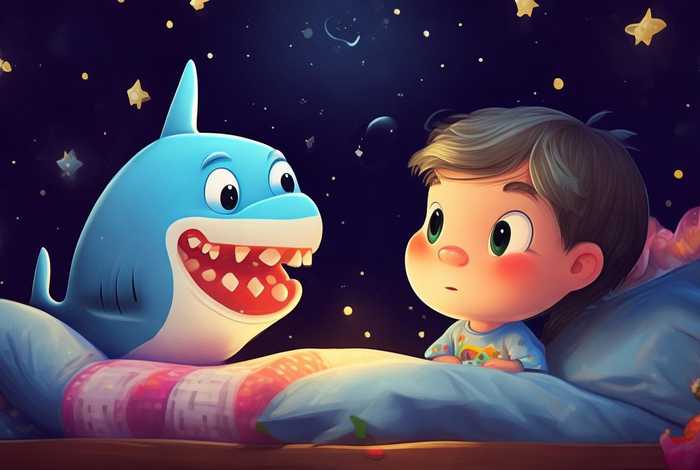 儿童睡前故事鲨鱼和小红鱼，鲨鱼宝宝睡前小故事大全