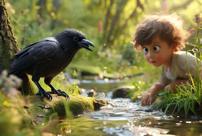 儿童故事表演乌鸦、幼儿讲故事乌鸦喝水视频 儿童故事表演乌鸦、幼儿讲故事乌鸦喝水视频