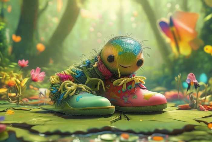 儿童睡前故事毛毛虫的鞋子、毛毛虫的鞋子幼儿故事