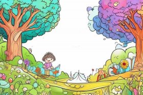 a4纸打印故事绘本涂色素材；打印故事绘本涂色模板