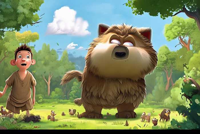 儿童故事狼来了模板素材，少儿故事狼来了