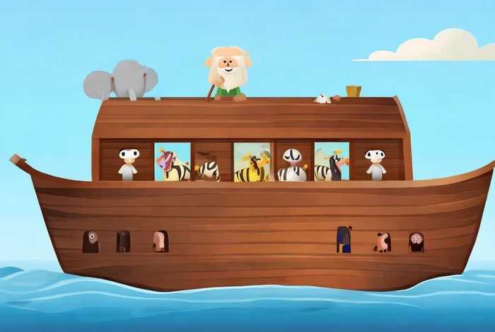 《诺亚方舟》的故事儿童版、诺亚方舟的故事简洁版