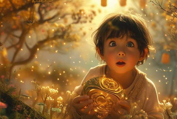 儿童故事金元宝（金元宝儿童画图片）