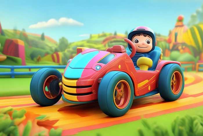 儿童卡丁车图画、儿童卡丁车图画图片