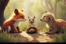 儿童动物友情故事图片，动物友情小故事