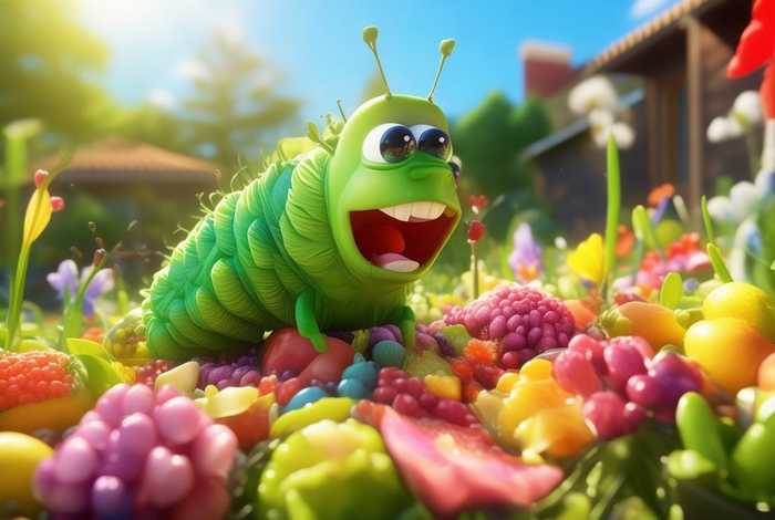 儿童故事好饿的毛毛虫视频 - 好饿的毛毛虫故事表演视频