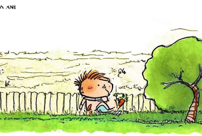 儿童故事简笔画、儿童故事简笔画守株待兔 儿童故事简笔画、儿童故事简笔画守株待兔