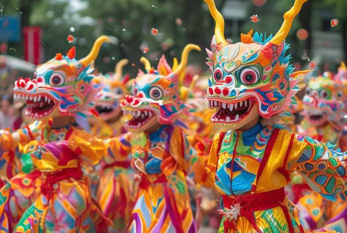 儿童舞龙、儿童舞龙服装