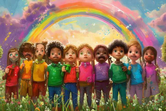 儿童故事彩虹的约定 - 彩虹的约定绘本故事