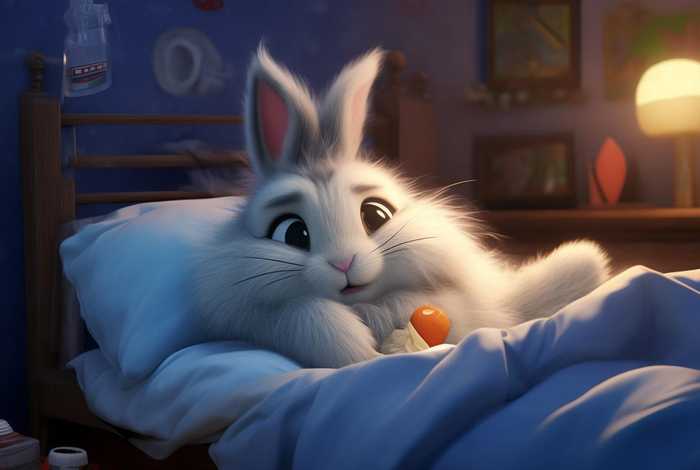 儿童故事不敢喝药的兔子 - 儿童故事睡不着觉的兔子