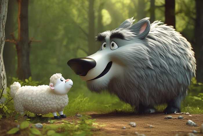 儿童故事大灰狼和小羊、幼儿故事大灰狼和小羊