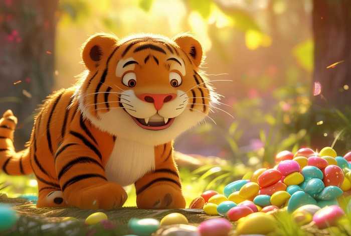 儿童故事爱吃糖的老虎，幼儿故事爱吃糖的老虎