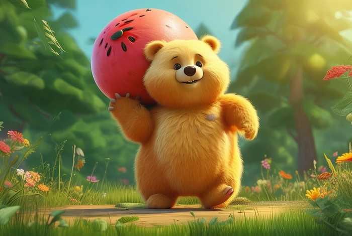 儿童故事了懒熊买西瓜 - 儿童睡前故事懒熊买西瓜