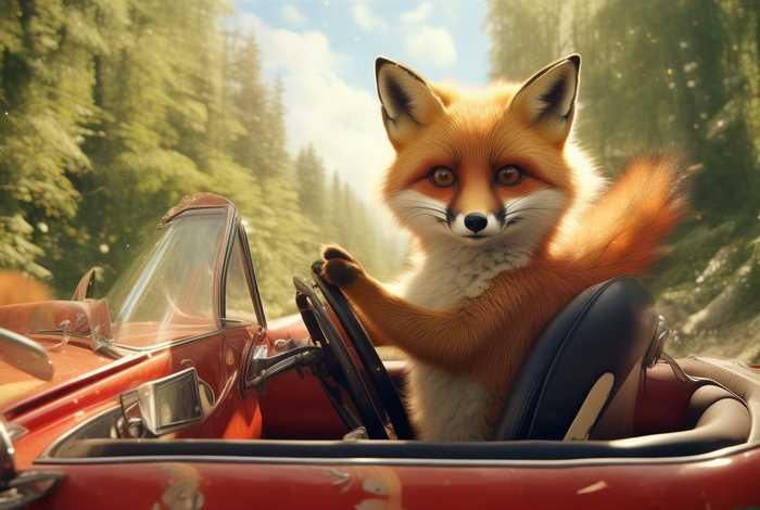 儿童故事狐狸开汽车（狐狸开车的故事文字）