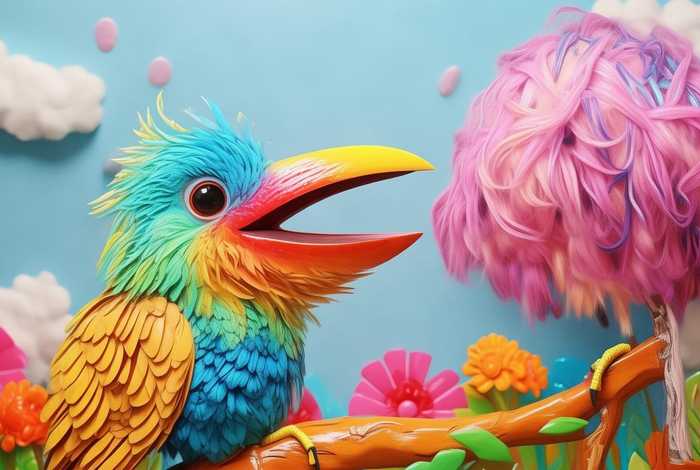 儿童画大嘴鸟的故事；大嘴鸟儿童画的画法