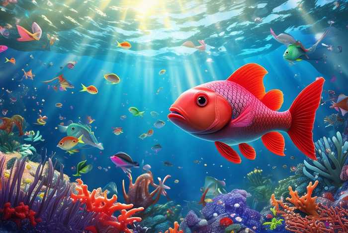 儿童故事大红鱼 - 大红鱼的故事