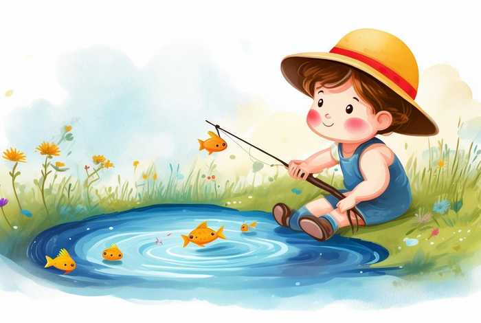 儿童绘本故事绘画小猫钓鱼(绘本故事小猫钓鱼的幼儿绘画作品图片) 儿童绘本故事绘画小猫钓鱼(绘本故事小猫钓鱼的幼儿绘画作品图片)