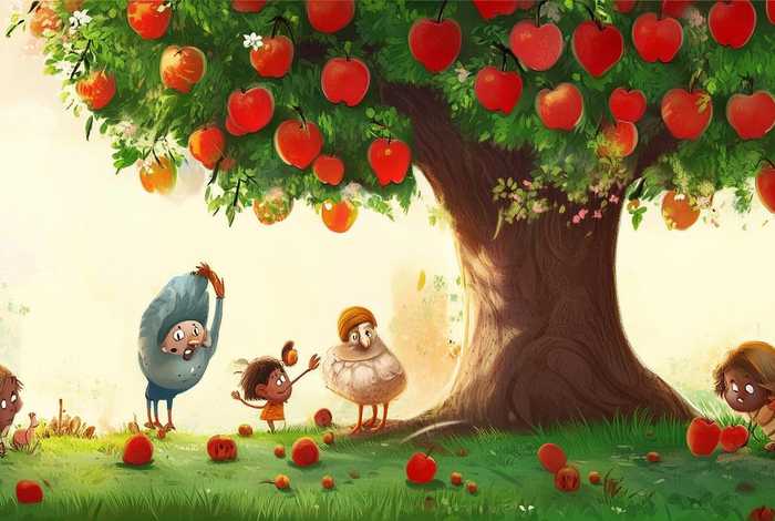儿童故事母鸡和苹果树 - 母鸡和苹果树故事简介 儿童故事母鸡和苹果树 - 母鸡和苹果树故事简介