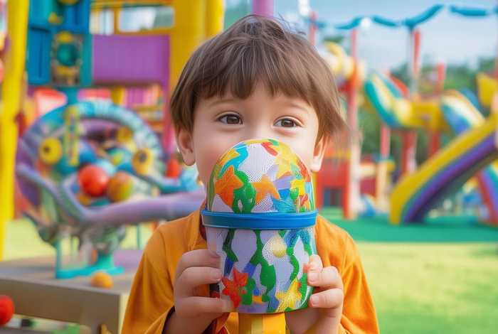 儿童故事麦克风 麦克风儿童画