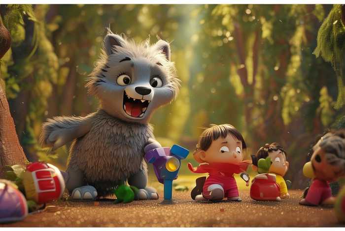 儿童安全故事之不懂安全的大灰狼、不懂安全的大灰狼的故事文字
