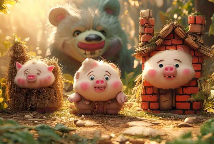儿童讲三只小猪的故事全集（少儿故事三只小猪的故事）