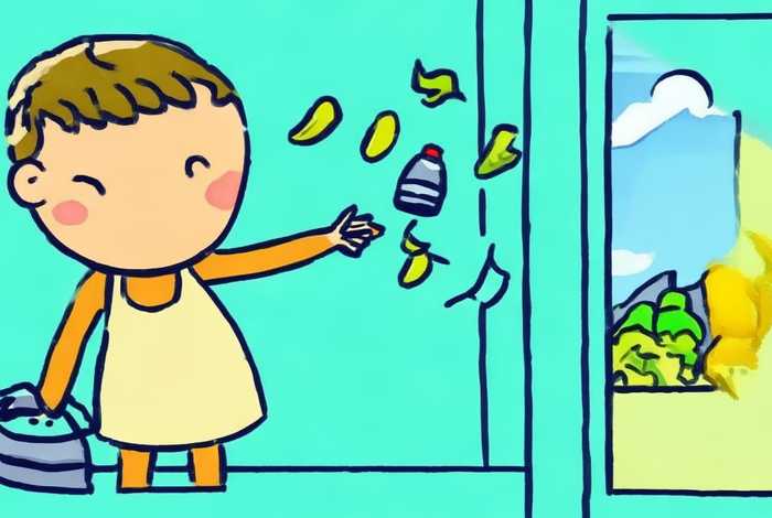 倒垃圾儿童简笔画 倒垃圾儿童简笔画图片