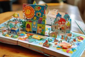 daily life彩色手工立体绘本；diy立体绘本制作方法