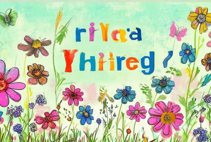 儿童小花朵创意海报、儿童小花朵创意海报设计