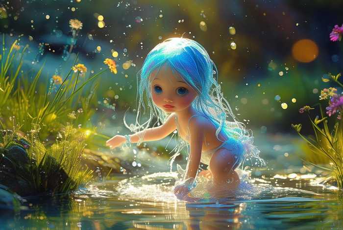 儿童动画水孩子故事，水孩子的故事简笔画