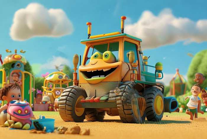 儿童故事压路机的故事；压路机的故事幼儿故事