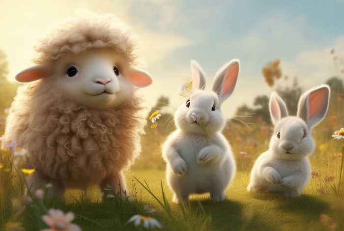 儿童故事小羊和小兔子 羊和小白兔的故事