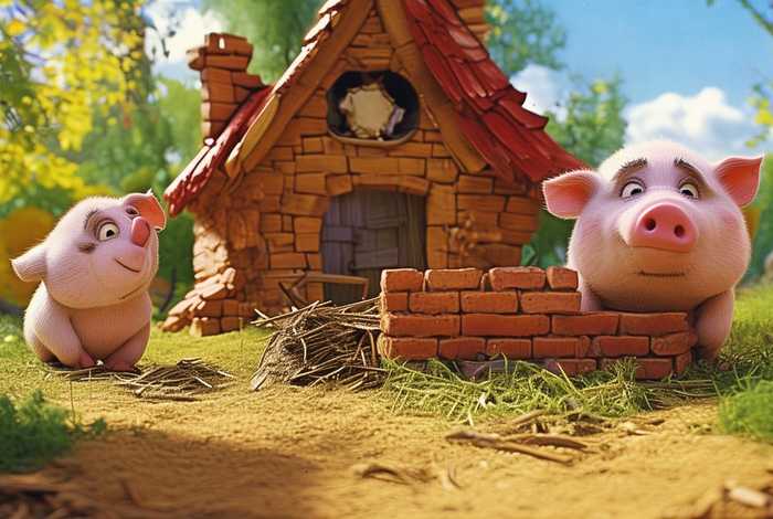 儿童讲故事三只小猪、幼儿学讲故事三只小猪