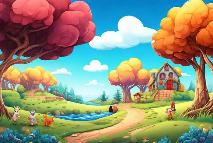 儿童景物故事、儿童画景物简笔画